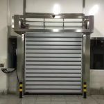 Aluminum high-speed rolling garage door with motor-driven switch