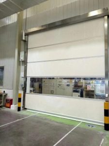 White PVC high-speed zipper door