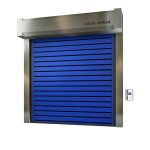 Blue high speed overhead doors with high performace