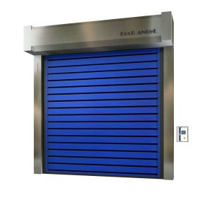 Blue high speed overhead doors with high performace