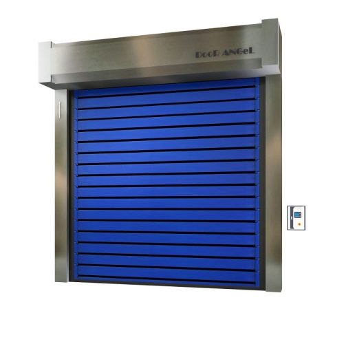 Blue high speed overhead doors with high performace