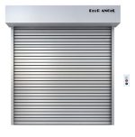 Silver-white galvanized steel industrial roller shutter doors