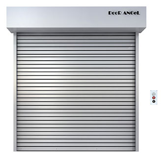 Silver-white galvanized steel industrial roller shutter doors