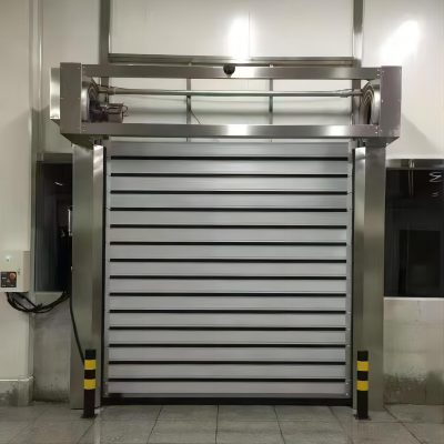 Aluminum high-speed rolling garage door with motor-driven switch