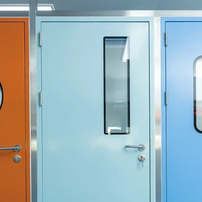 Stainless steel hospital door